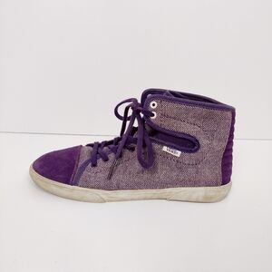 Vans Hadley Purple Hi-Canvas Skate Sneaker Shoe High Top Women's Size 8